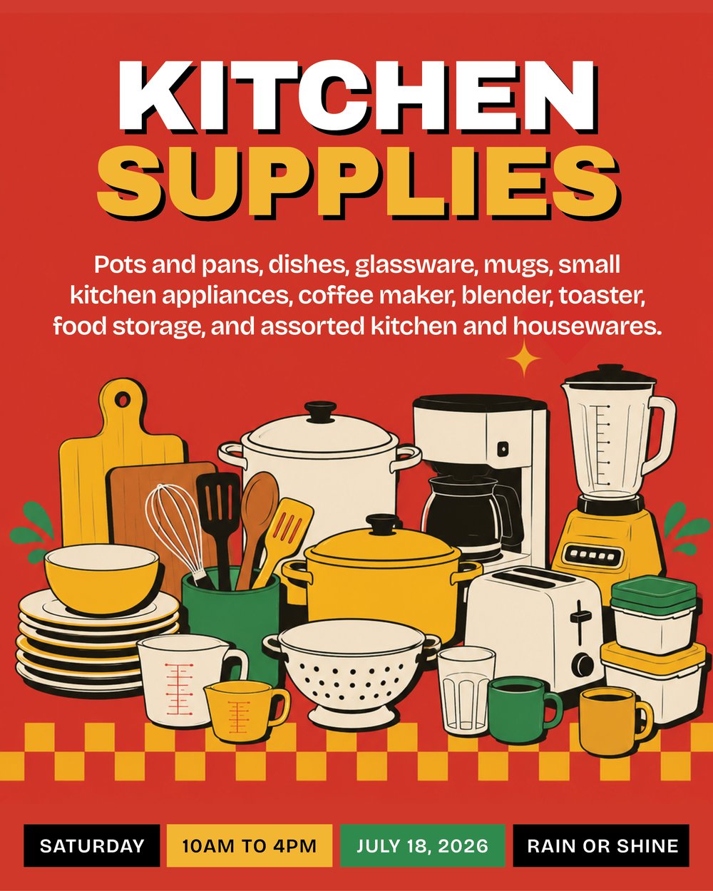 Kitchen Supplies post