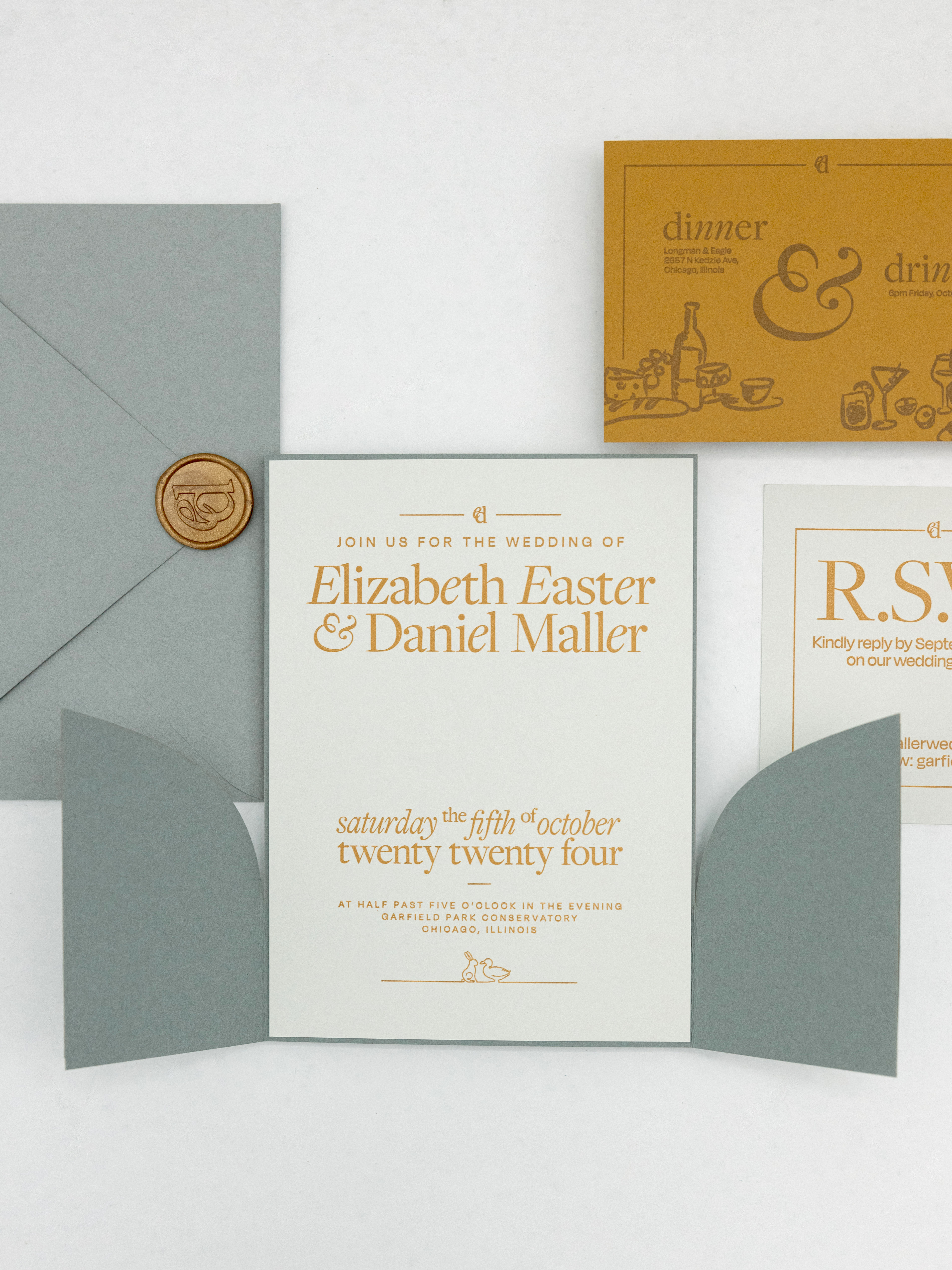 Letterpress impression on heavy stock