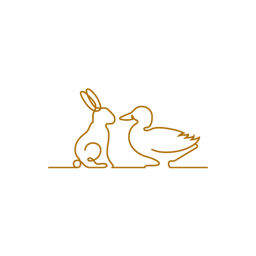 Rabbit and mallard animal marks